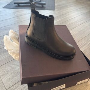 Valentino Black Leather Combat Boots-NIB